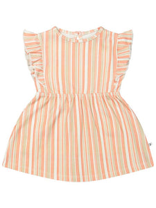 Coral Striped Dress