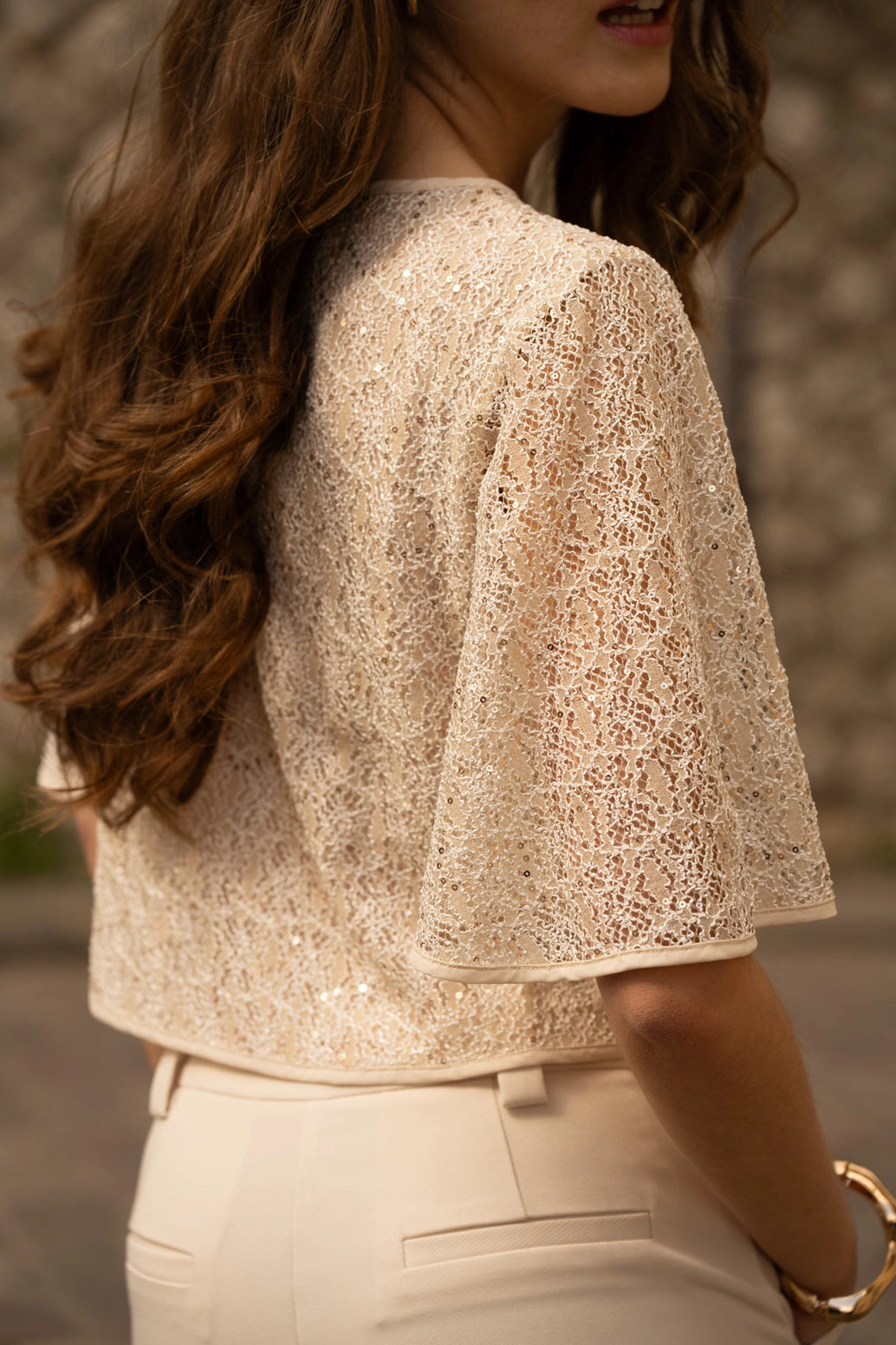 Sequin & Lace Top