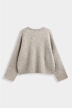 Beige Knotted Cardigan