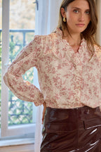 Burgundy Solea Floral Blouse
