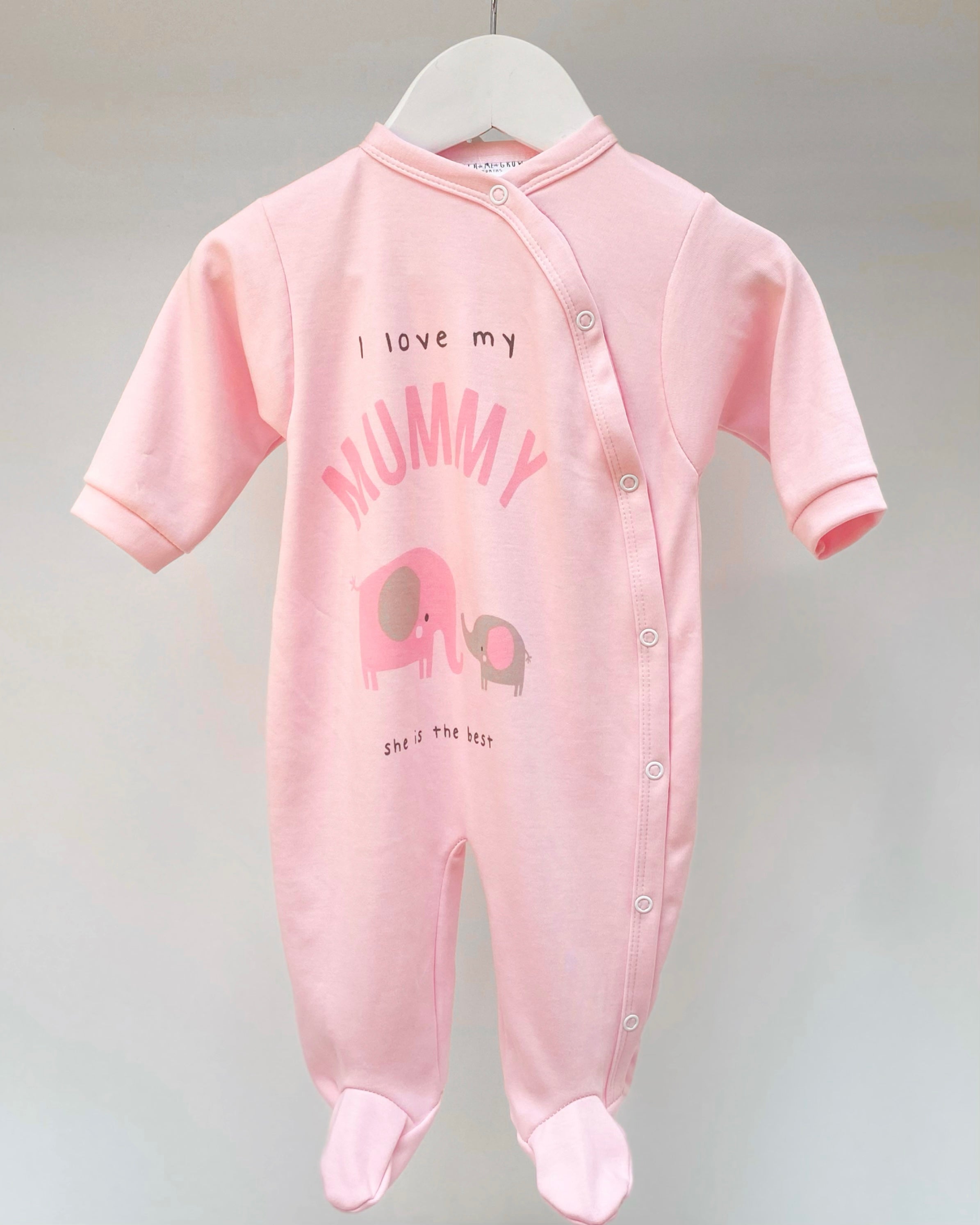 I Love My  Mummy Sleepsuit - Pink