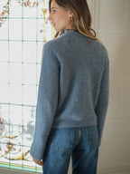 Blue Virginia Knitted Cardigan