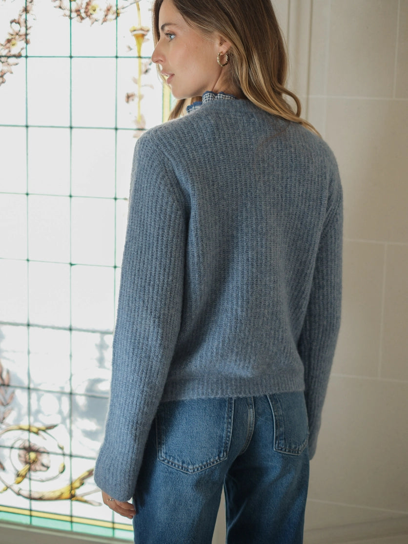 Blue Virginia Knitted Cardigan
