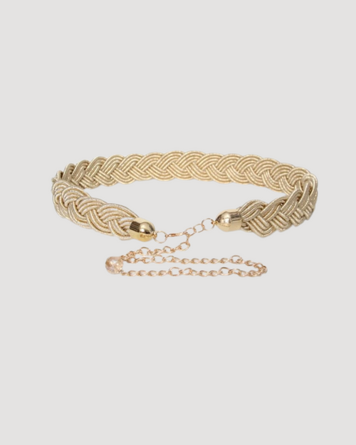 Adjustable Gold Braided Belt