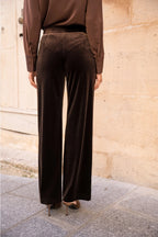 Dark Brown Velvet Trousers