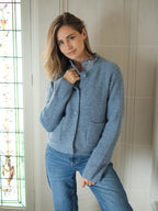 Blue Virginia Knitted Cardigan