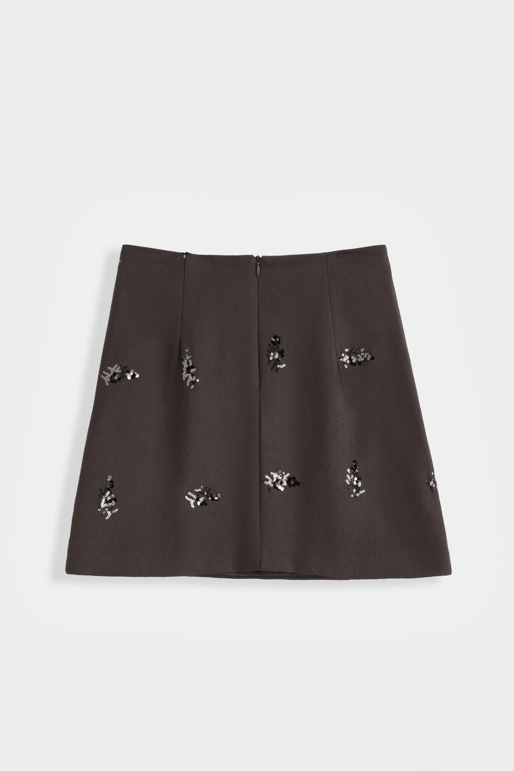Brown Embellished Skirt