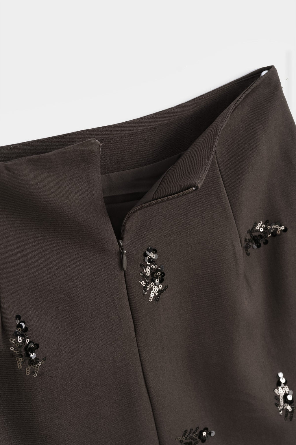 Brown Embellished Skirt