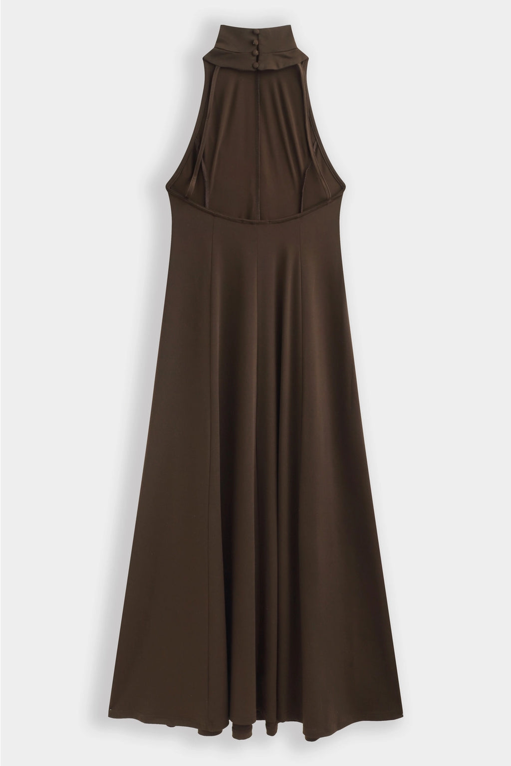 Brown Sofia Halter Maxi Dress