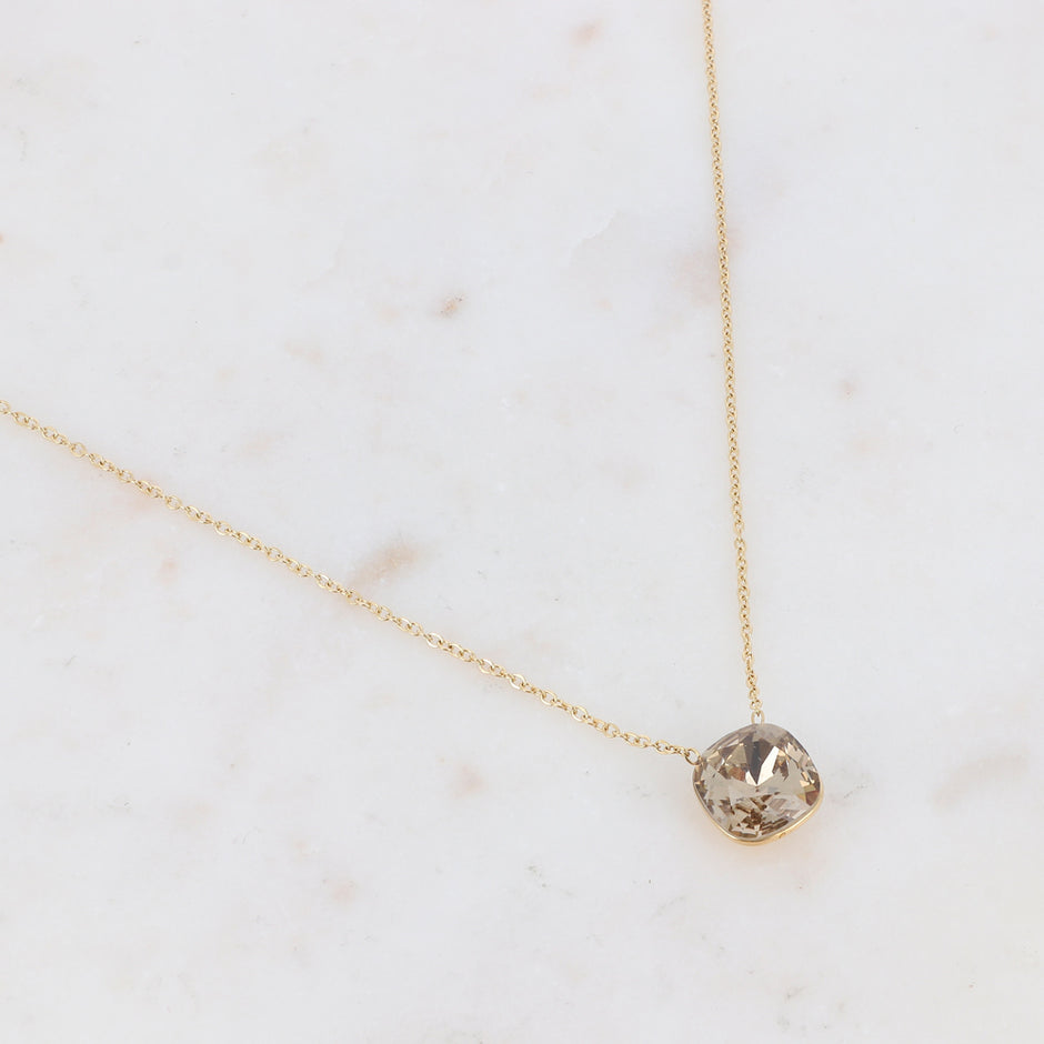 Greige Bea Swarovski Necklace