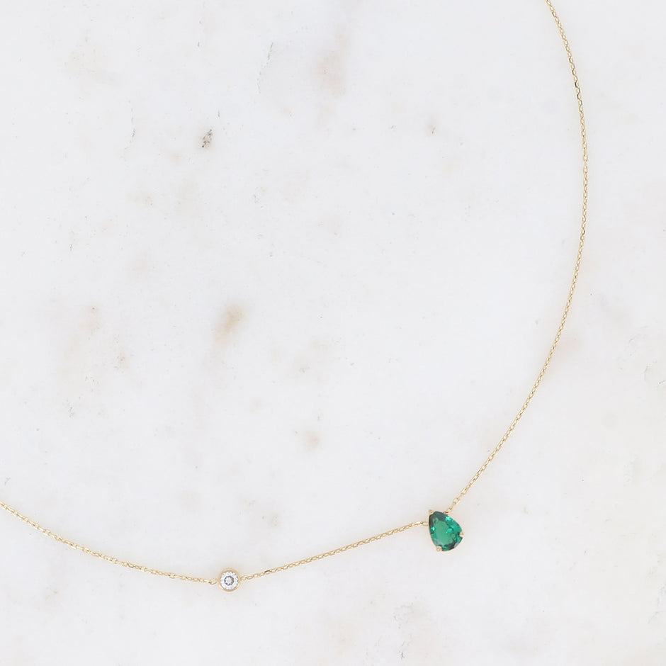 Green Isla Drop Necklace