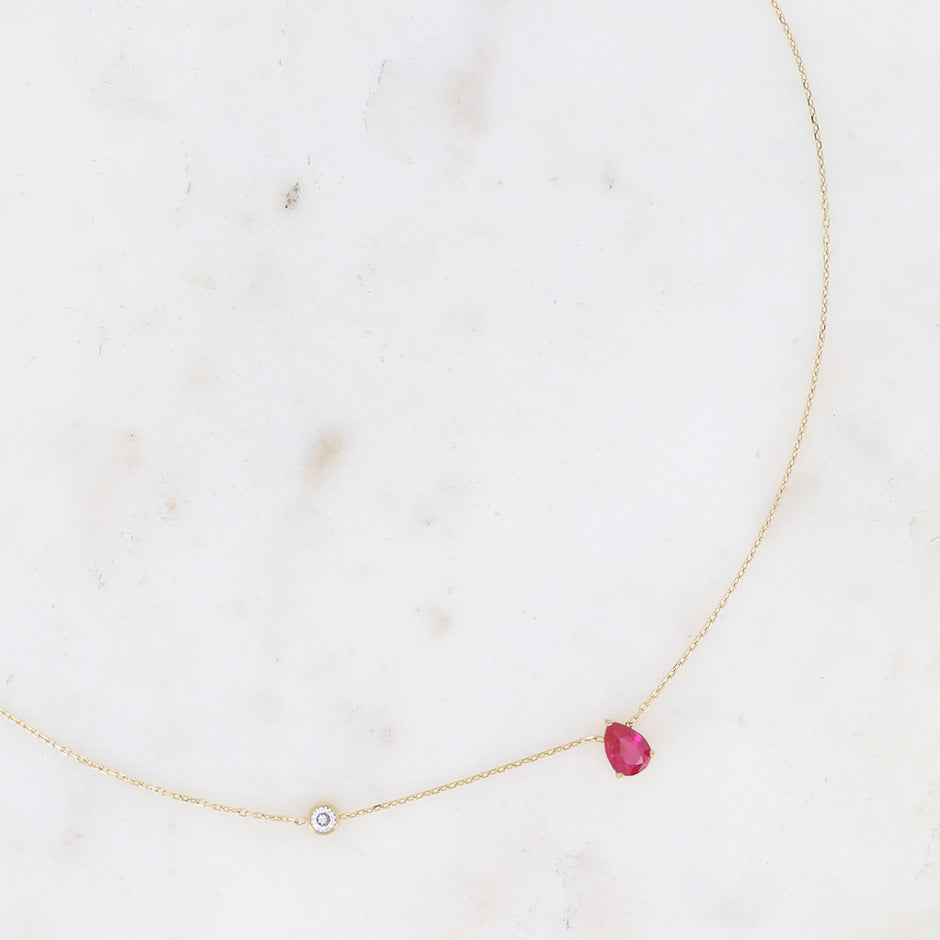 Fuchsia Isla Drop Necklace