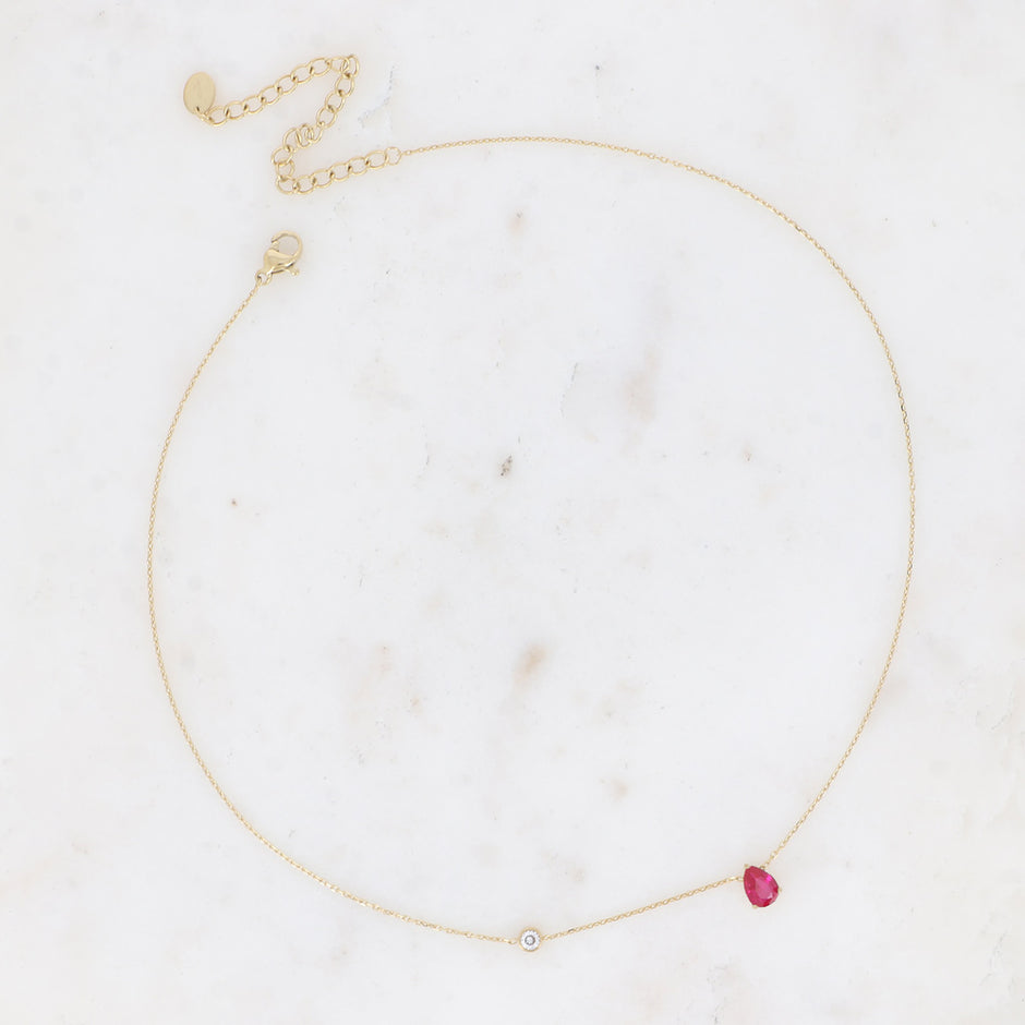 Fuchsia Isla Drop Necklace