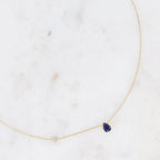 Navy Isla Drop Necklace