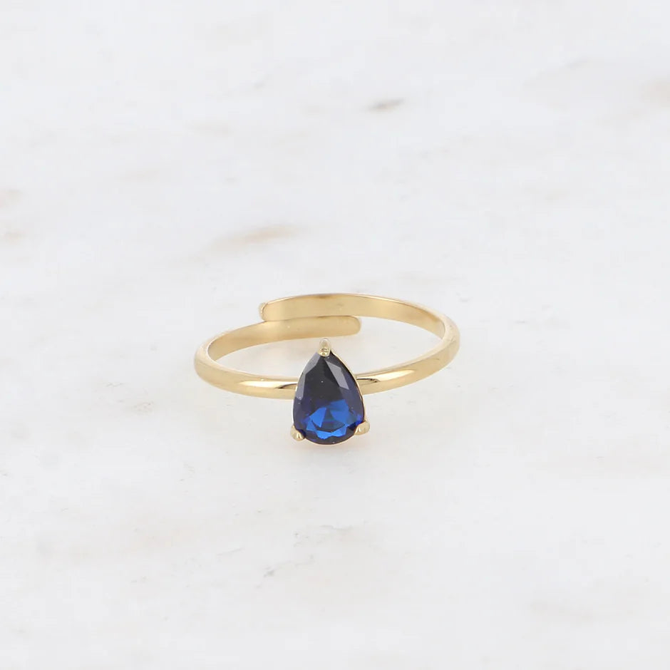 Navy Holly Ring