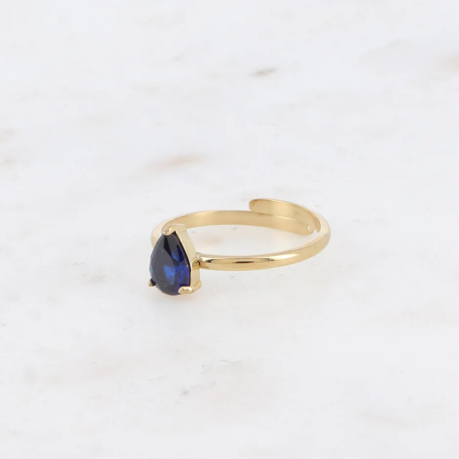 Navy Holly Ring