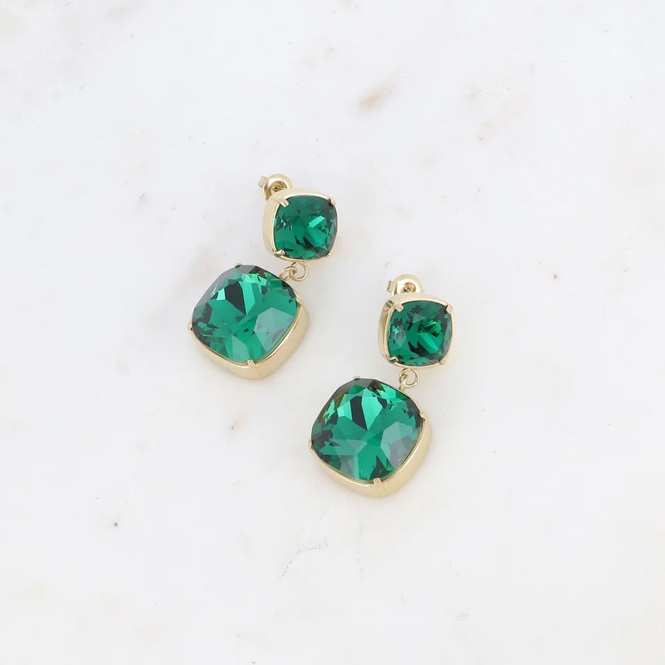 Green Olivia Drop Earring