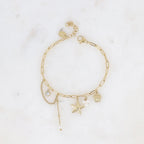 White Seahsell Charm Bracelet