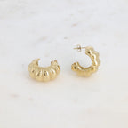 Romy Quilted Hoop Earring