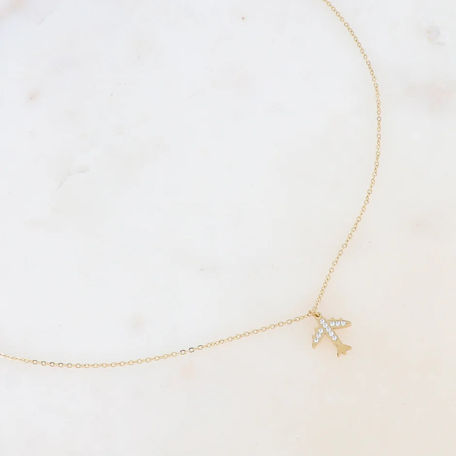 Plane Pendant Necklace