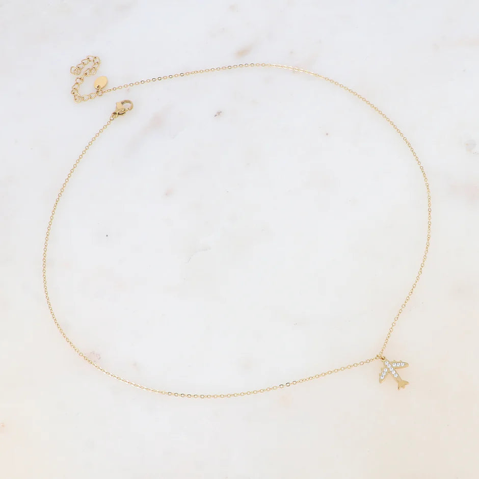 Plane Pendant Necklace