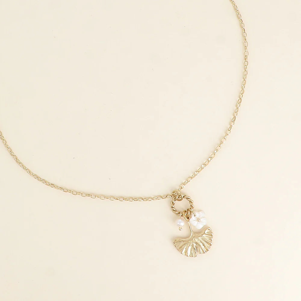 Gingko Charm Necklace