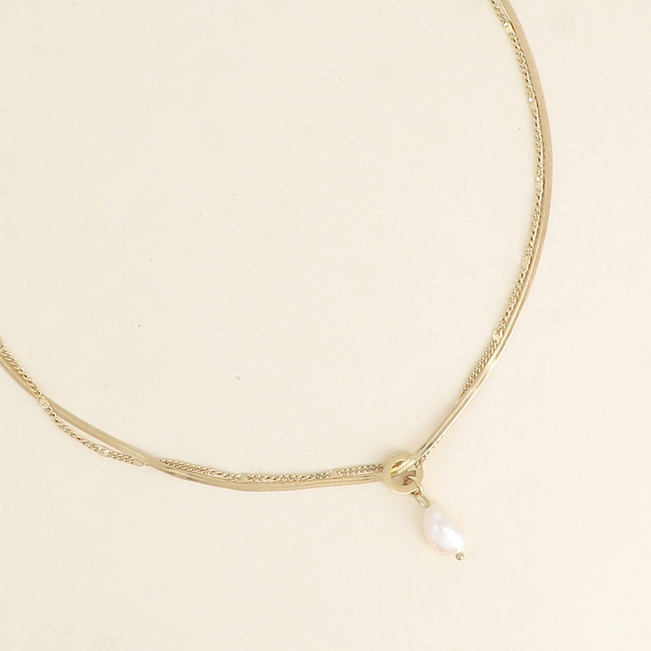 Freshwater Pearl Drop Necklace