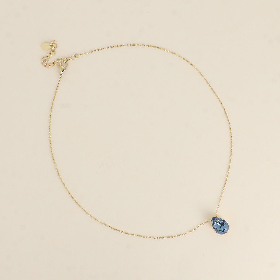 Denim Blue Bertille Swarovski Necklace