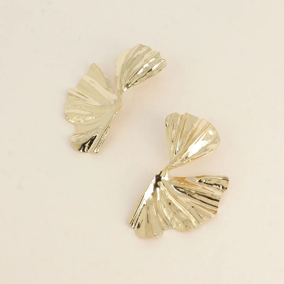 Aurelie Fan Leaf Earrings