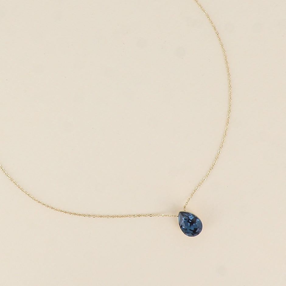 Navy Bertille Swarovski Necklace