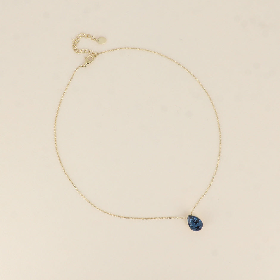 Navy Bertille Swarovski Necklace