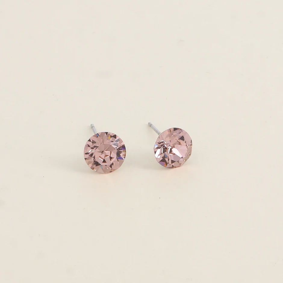 Rose Swarovski Stud Earring