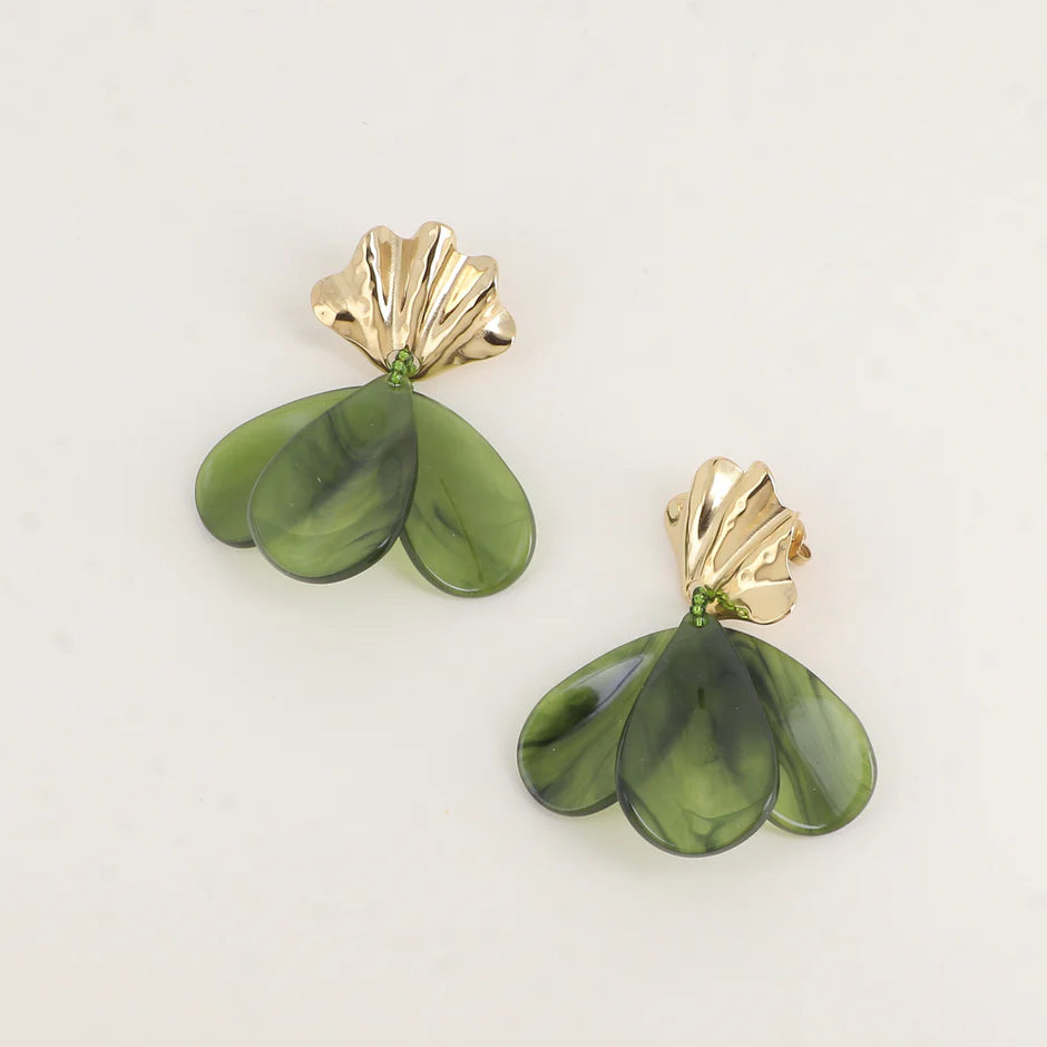 Ava Khaki Earring