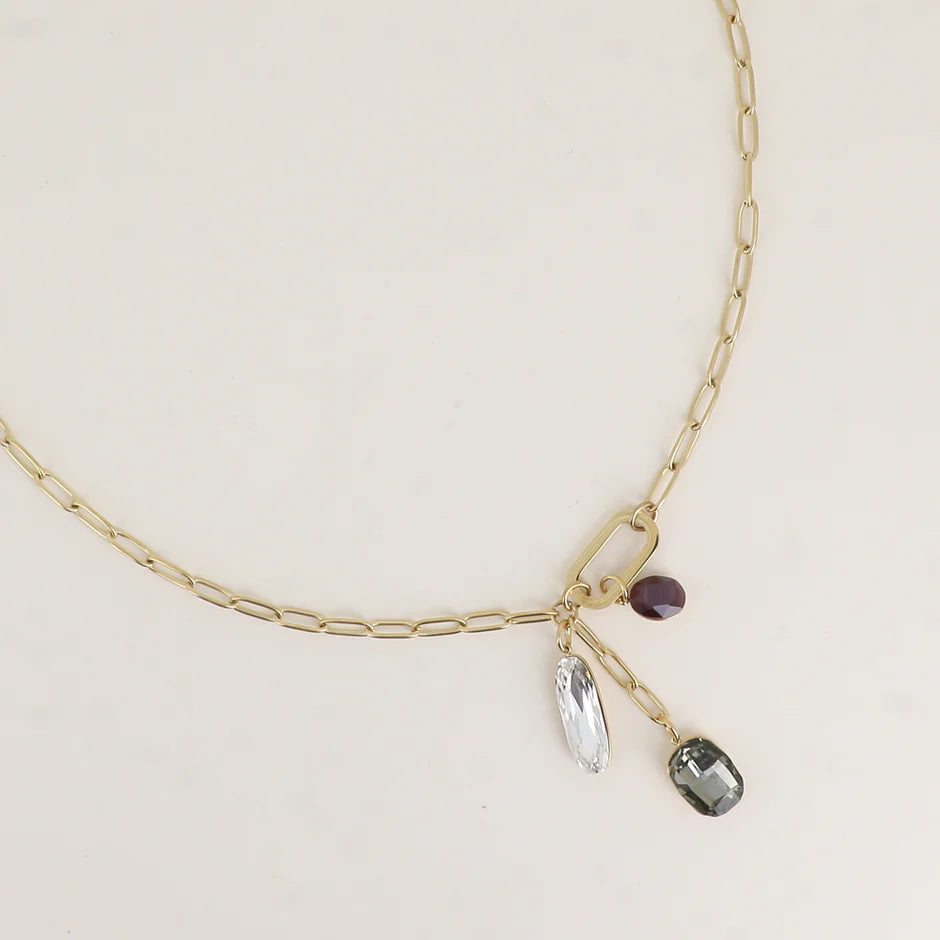 Amethyst Swarovski Crystal Elodie Necklace
