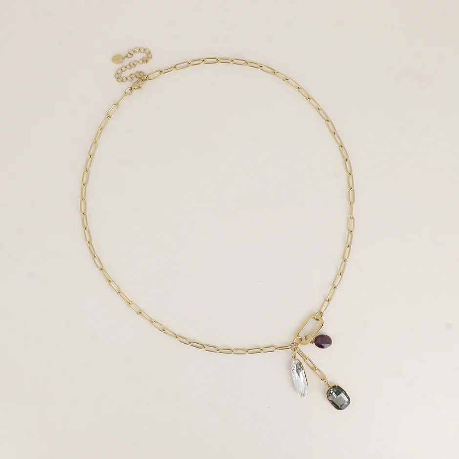 Amethyst Swarovski Crystal Elodie Necklace