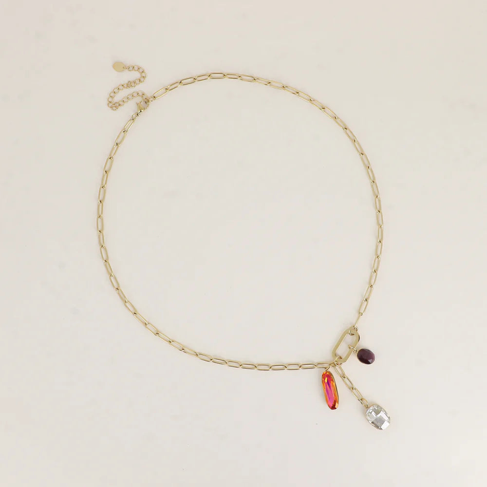 Astral Pink Swarovski Crystal Elodie Necklace