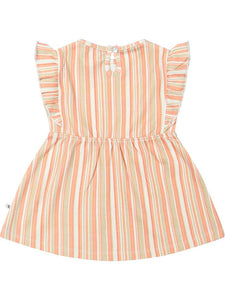 Coral Striped Dress