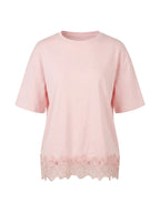 Pink Lace Trim Tee