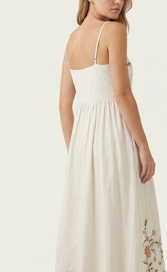 Ecru Embroidered Floral