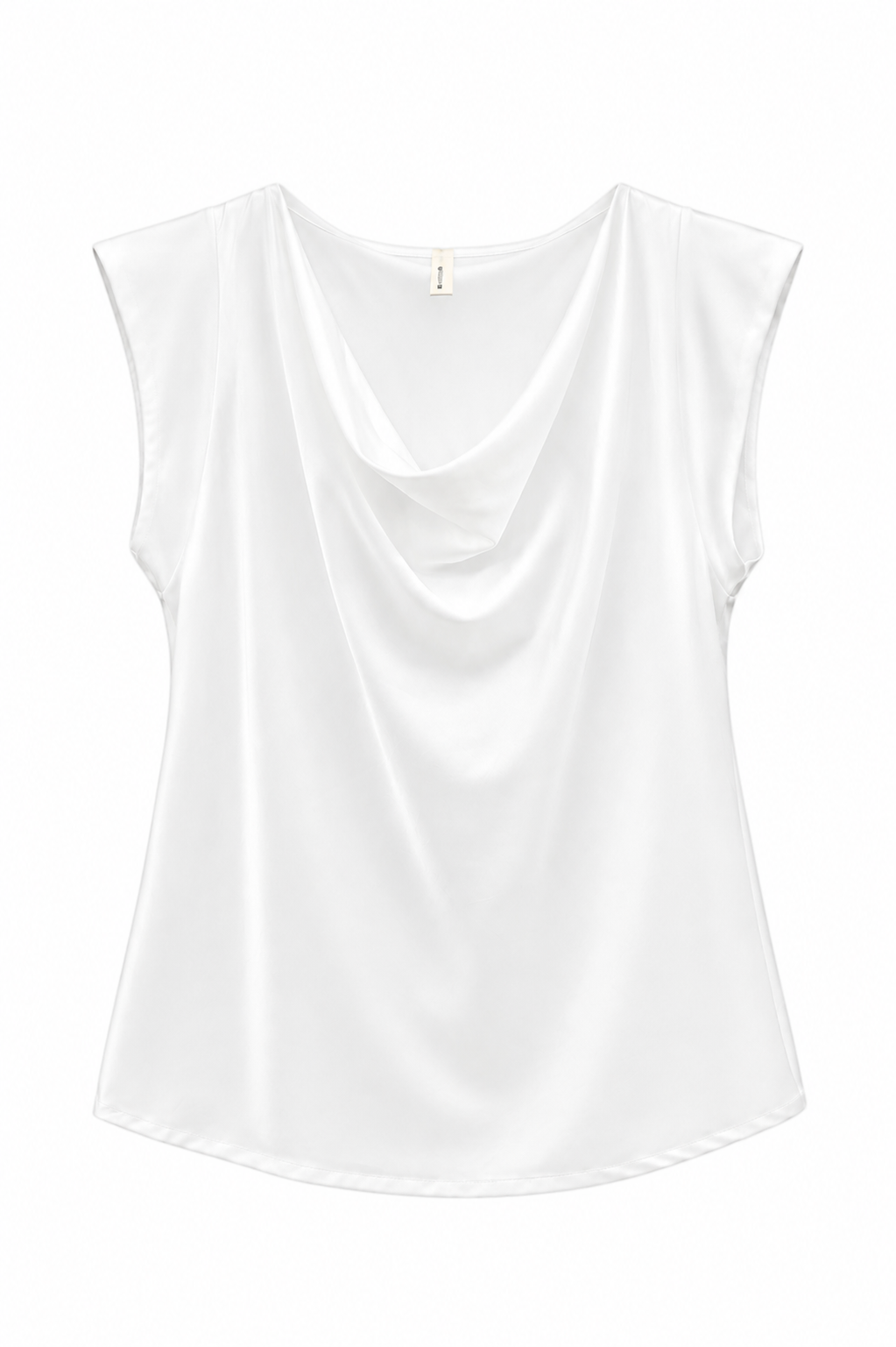 White Ella Cowl Neck Blouse