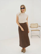 Ecru Knotted Sleeveless Top