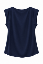 Navy Ella Cowl Neck Top