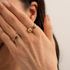Mother of Pearl Orbit Ring
