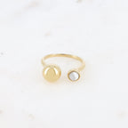 Mother of Pearl Orbit Ring