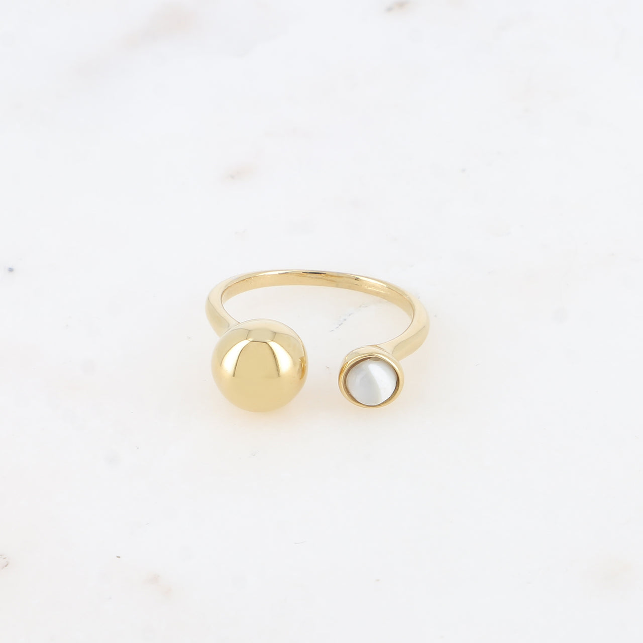 Mother of Pearl Orbit Ring