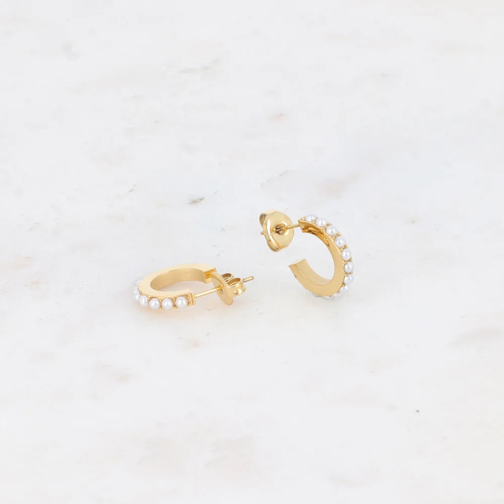 Pearl Hoop Earring