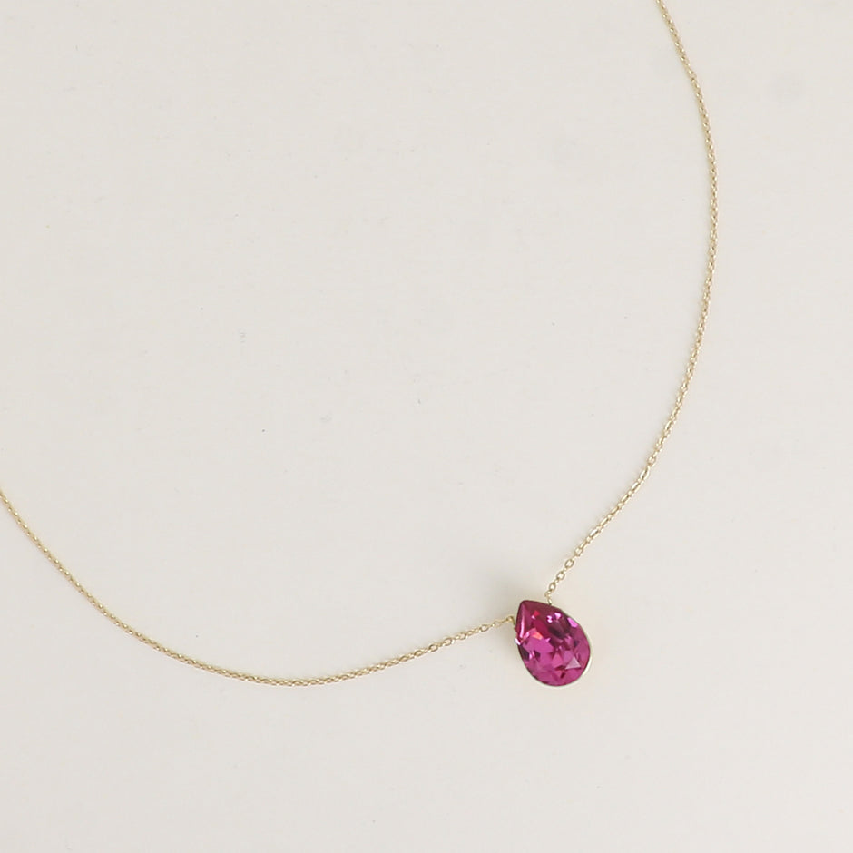 Fuchsia Swarovski Bertille Necklace