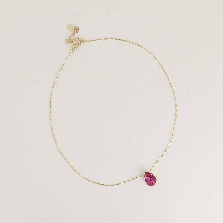 Fuchsia Swarovski Bertille Necklace