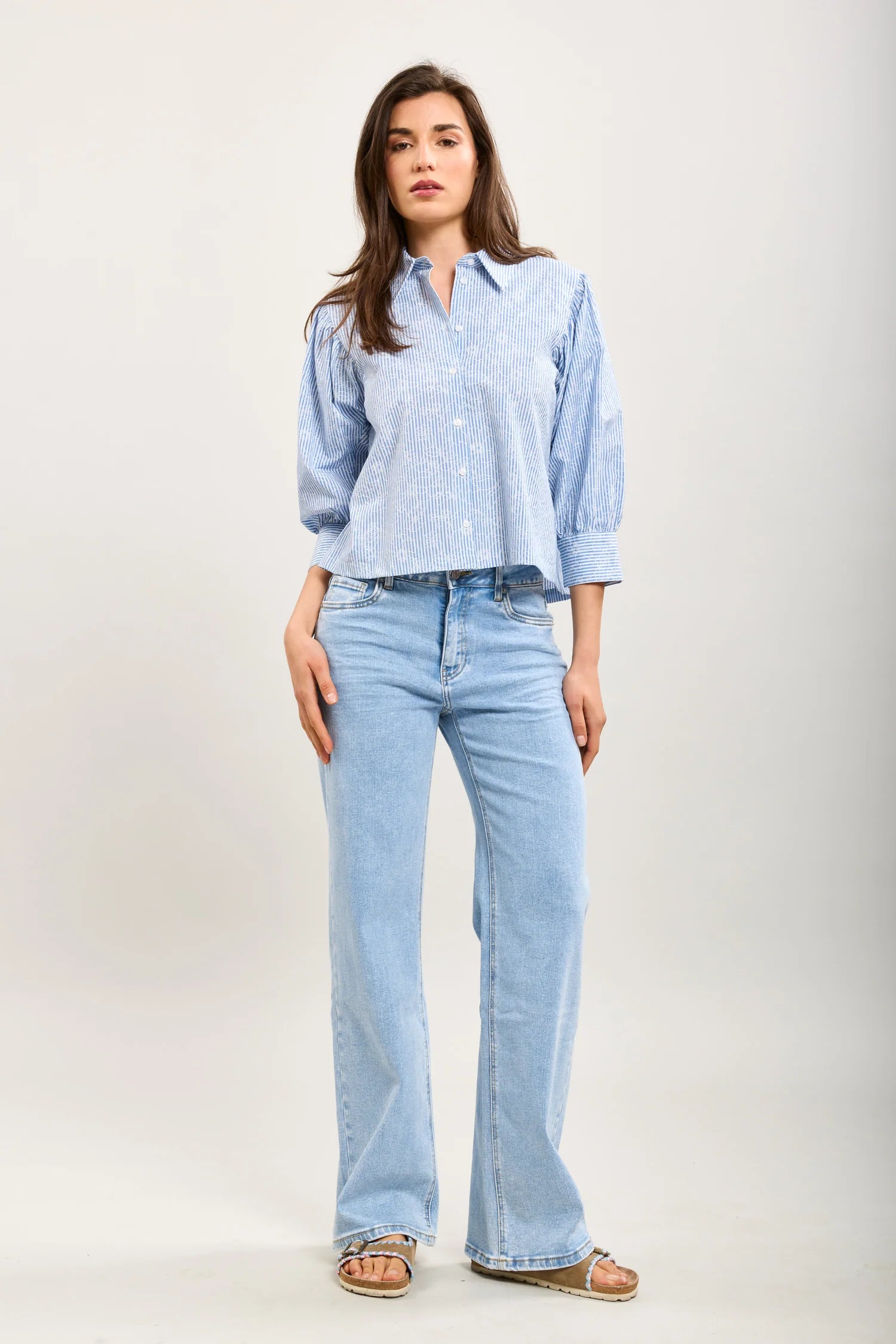 Stretch Wide Leg Jeans