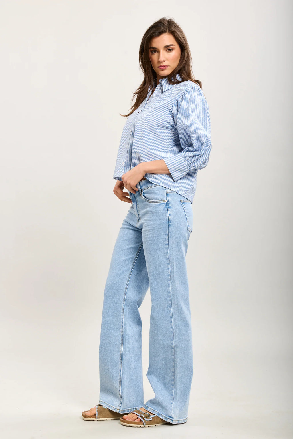 Stretch Wide Leg Jeans